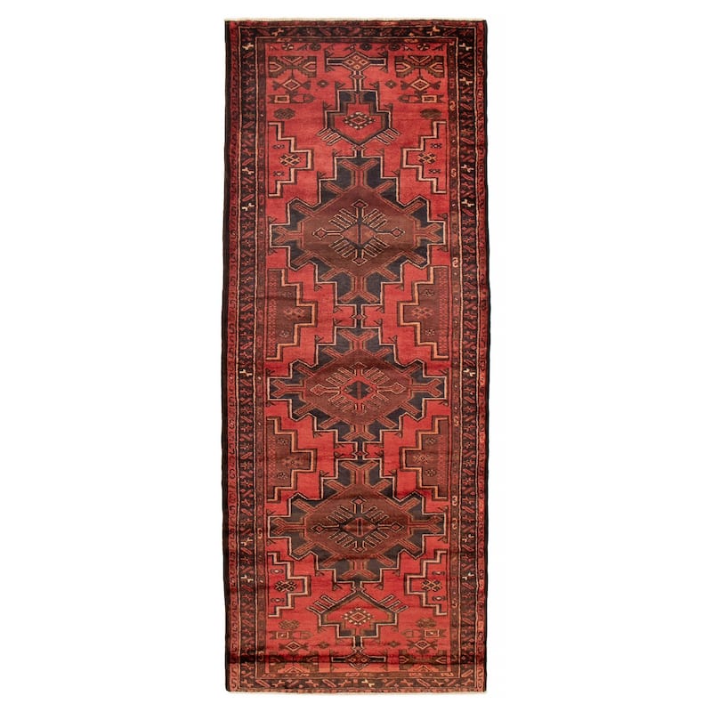 ECARPETGALLERY Hand-knotted Anadol Red Wool Rug - 3'5 x 9'6 - Red - 3'5 x 9'6