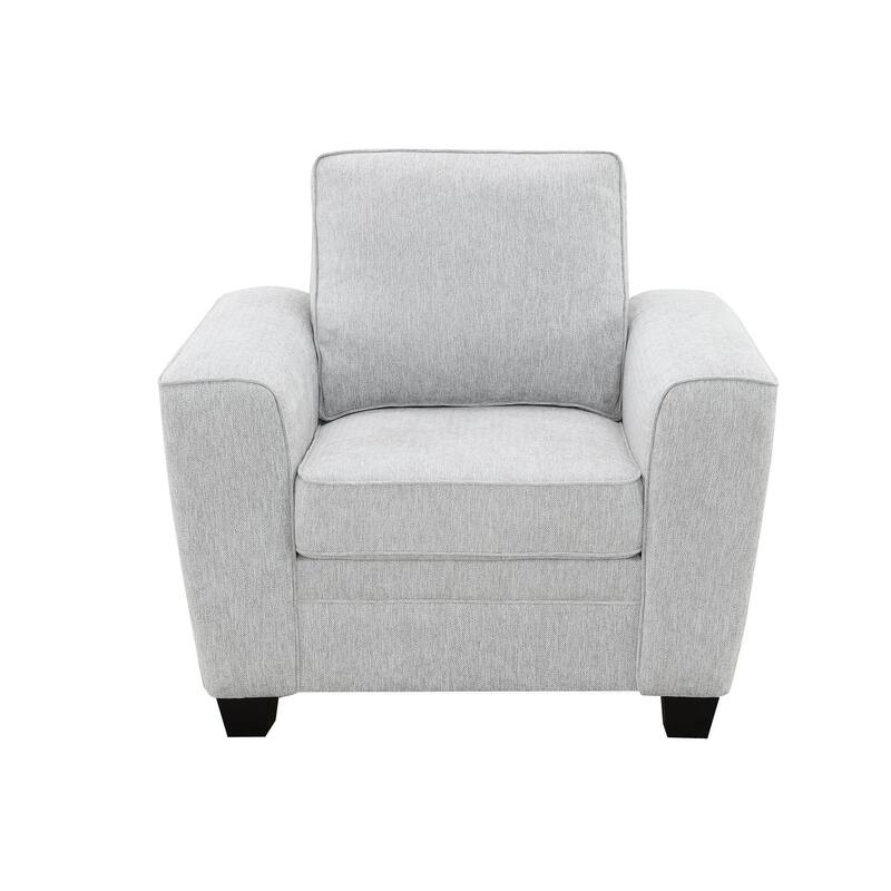 Ashbury 40" Accent Chair, Soft Gray Chenille