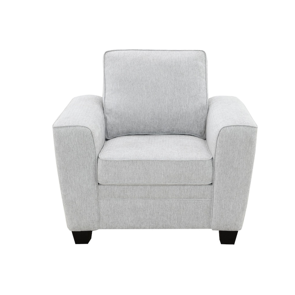 Ashbury 40" Accent Chair, Soft Gray Chenille