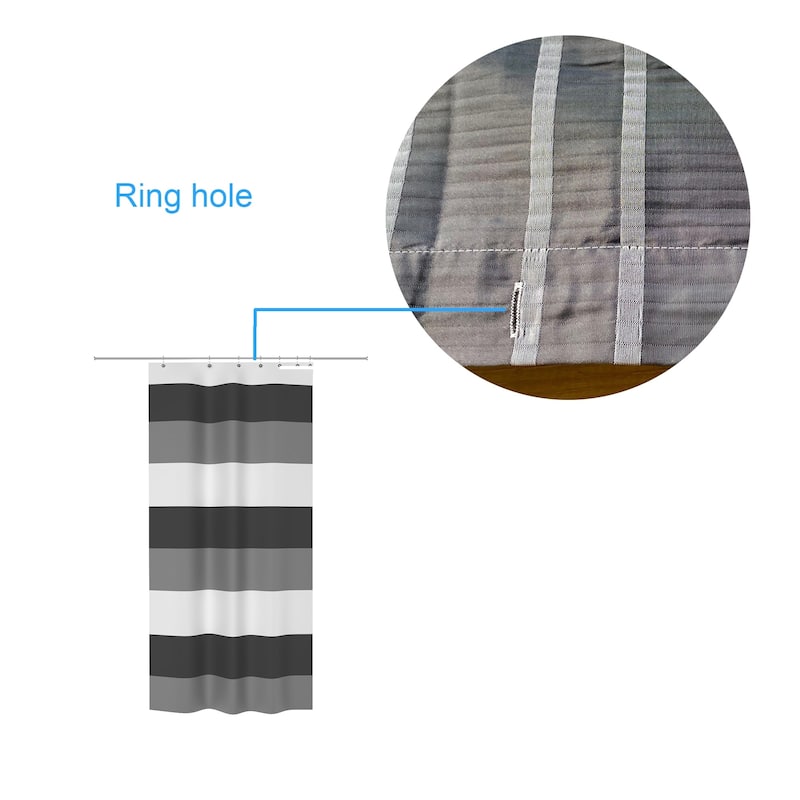 Fairfax Full Polyester Fabric Shower Curtain - 72" x 72"