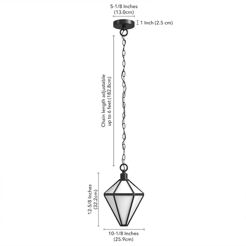 Adara 10" Wide Pendant with Glass Shade