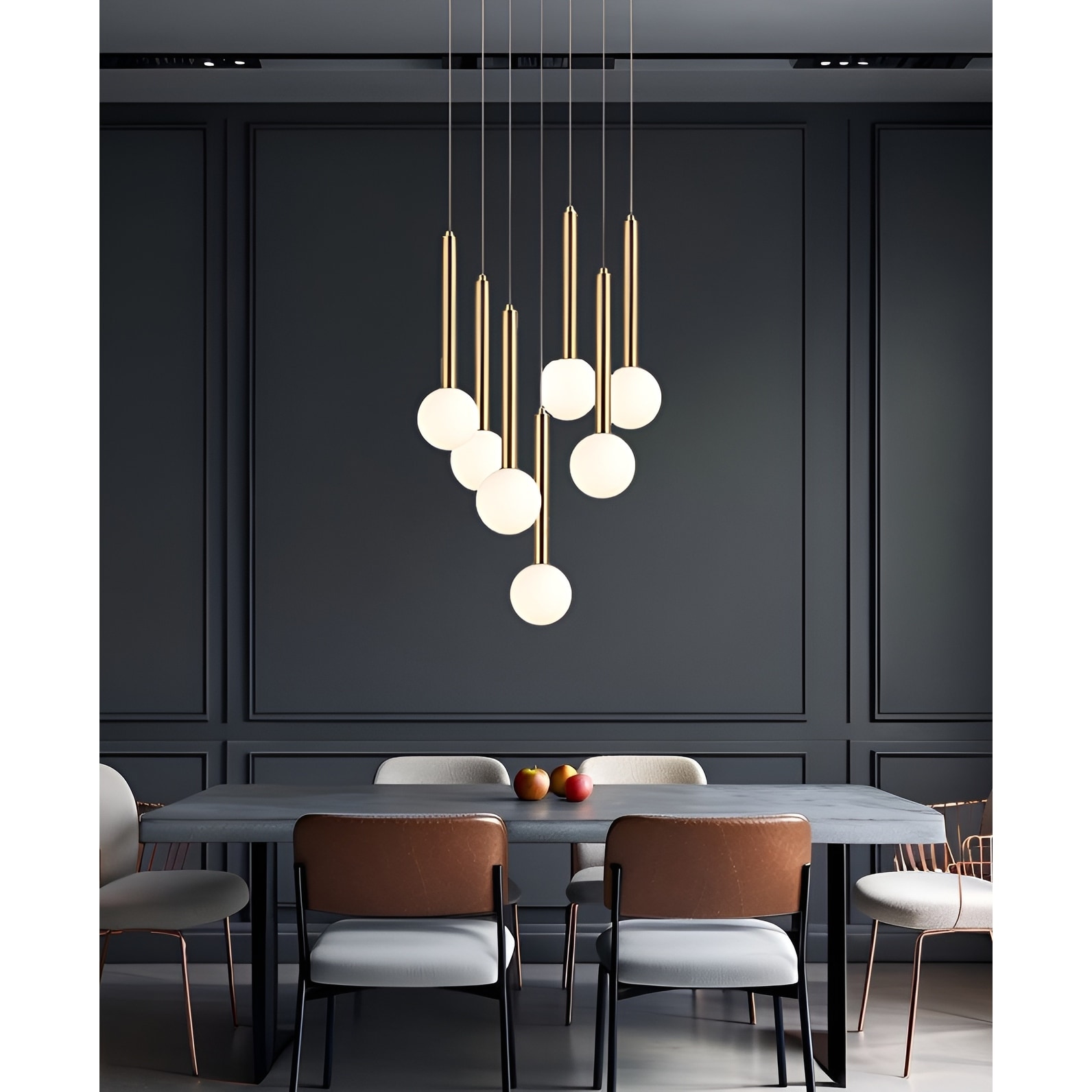 7-light Modern Raindrop Multi Cluster Chandelier