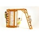 preview thumbnail 1 of 6, Hawthorn Outdoor Climber Playset | Monkey Bars, Swing & Octagon Climber for Kids - Natural Natural