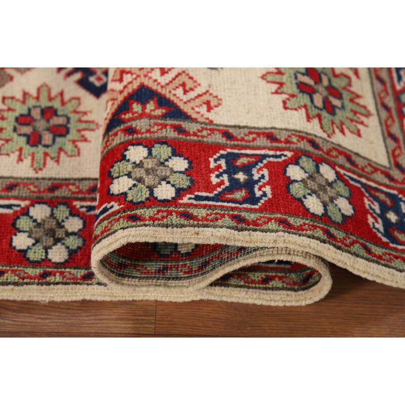 Kazak Oriental Foyer Rug Hand-Knotted Wool Carpet - 2'10" x 4'5"