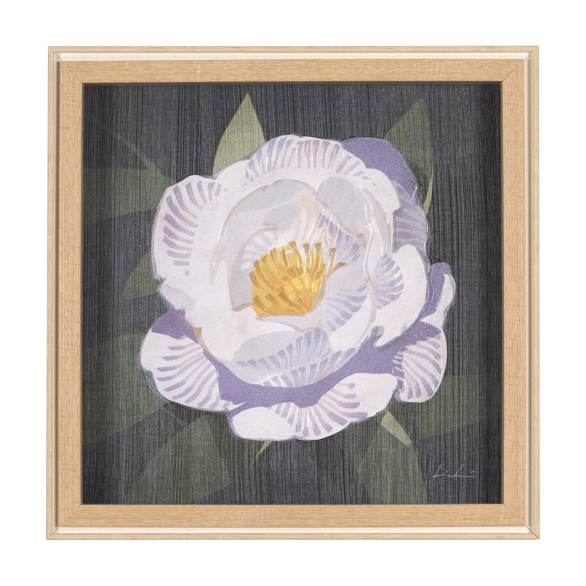 Flower Portrait V (PEONY) by Mercana Studio a Hand Embellished Textured Framed Art Print