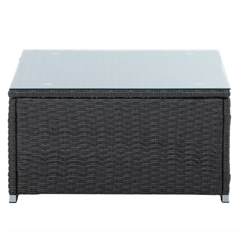 Outdoor Wicker Weaving Conversation Combo Set of 7