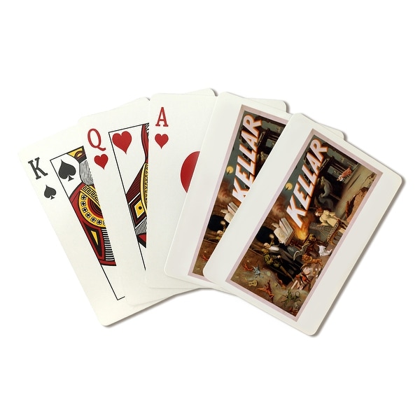 Kellar in a Room Full of Magic - Vintage Ad (Poker Playing Cards Deck)