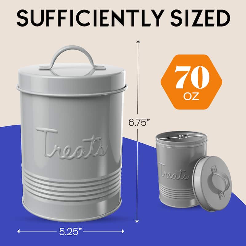 Amici Home Retro Treats Storage Canister With Lid for Pet Food