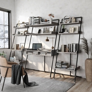 42-inch 3-piece Desk and Display Shelf Set