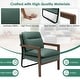 preview thumbnail 9 of 25, Costway Modern Accent Armchair Lounge Chair w/ Rubber Wood Legs & - 34.5'' x 26.5'' x 36''