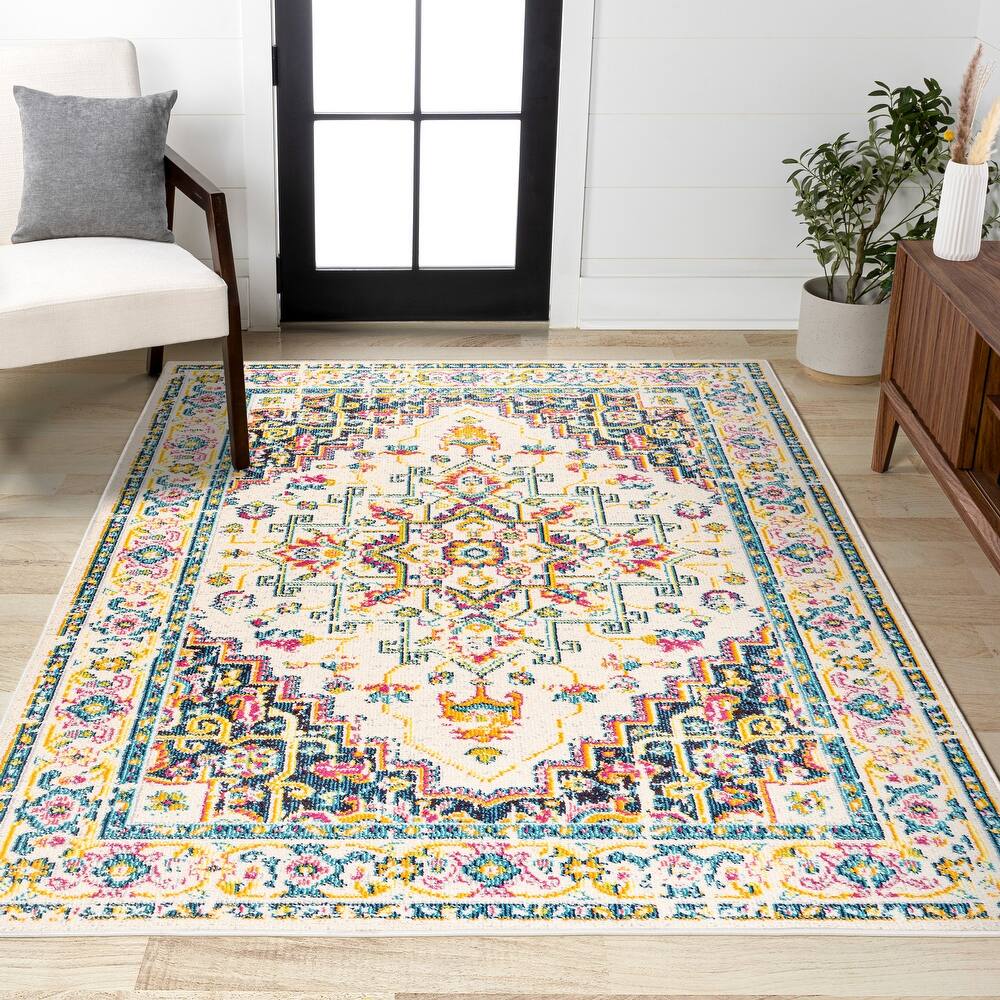 JONATHAN Y Audrey Geometric Medallion Area Rug