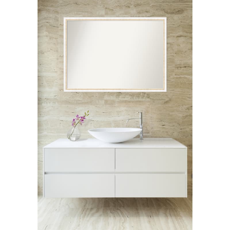 Morgan Non-Beveled Wood Framed Bathroom Vanity Wall Mirror