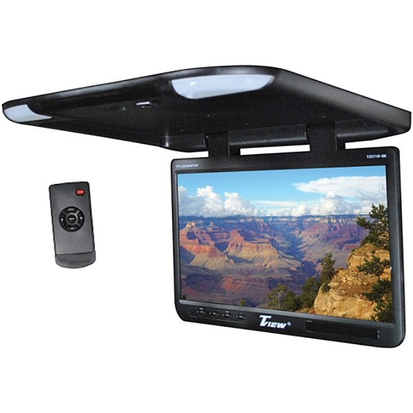 Tview t257ir-bk tview 25 tft flipdown monitor built in ir remote light black