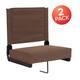 2 Pack 500 lb. Rated Lightweight Stadium Chair-Handle-Padded Seat