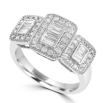 Effy Women's 14K White Gold Diamond Ring