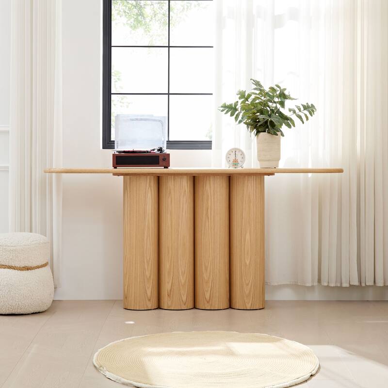 66.93" Modern Console Table for Entryway with Unique cylinders Legs Design for Living Room Hallway Foyer Entrance Study