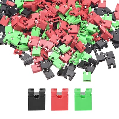 1Set 2.54mm Jumper Cap Short Circuit Connection Cap Black Red Green - Black,Red,Green