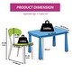 preview thumbnail 6 of 4, Kids Table and Chair Set,3 Piece Toddler Table and Chair Set,Plastic Children Activity Tablefor Reading,Preschool,Drawing
