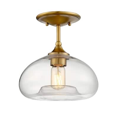 Meridian M60017 Single Light 11" Wide Semi-Flush Ceiling Fixture