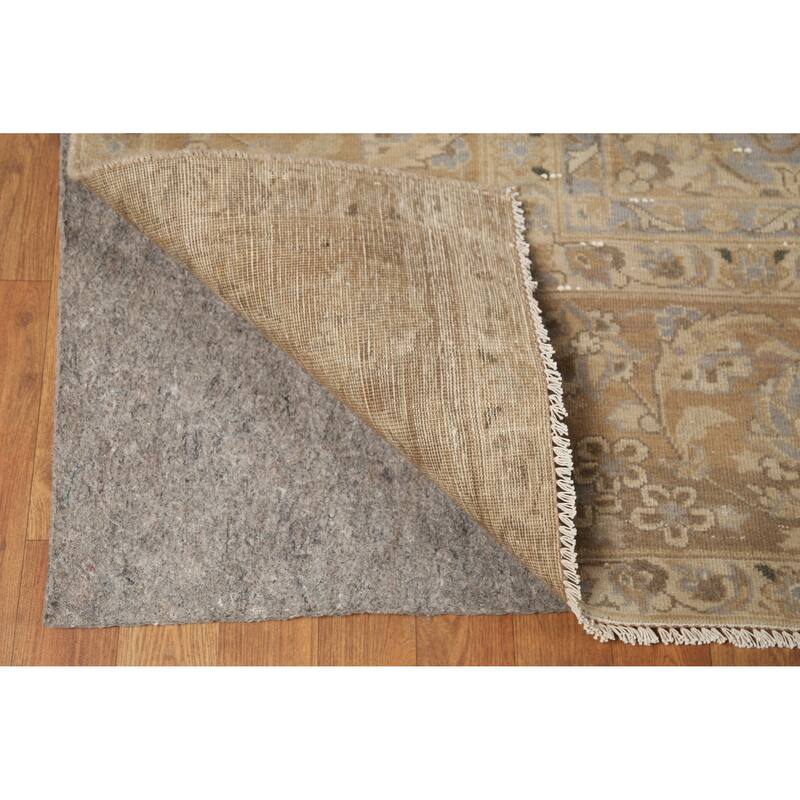 Hand Knotted Oriental 100% Wool Carpet Traditional Floral Brown Najafabad Area Rug - 12' 11'' X 9' 6''