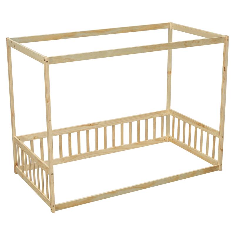 MM Twin Size Canopy Frame Floor Bed
