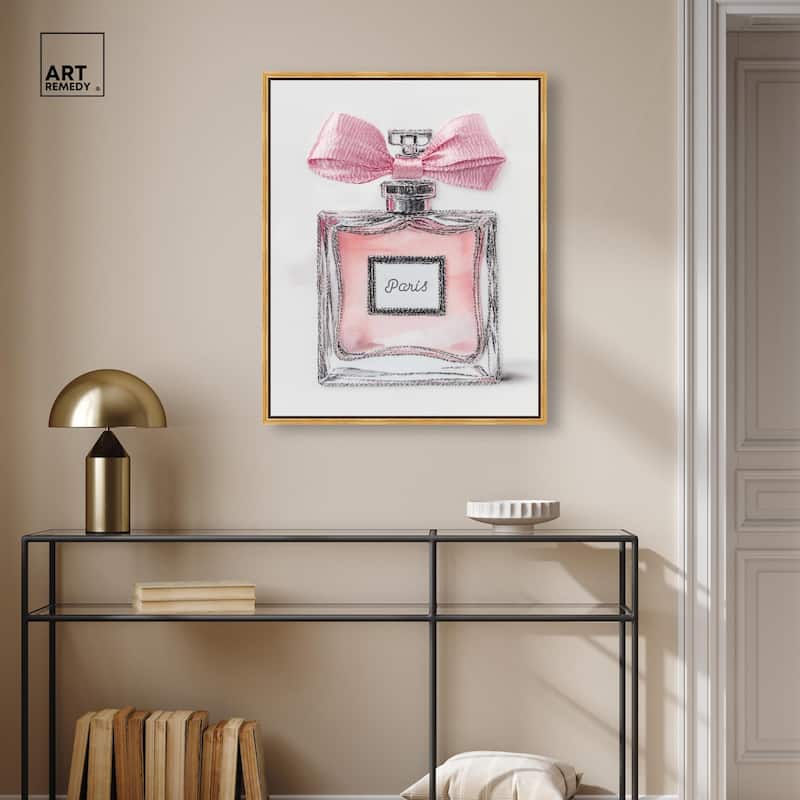 Simple Perfume Bow Canvas by Art Remedy
