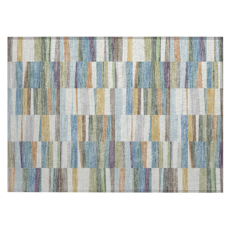Machine Washable Indoor/ Outdoor Modern Antonito Chantille Rug