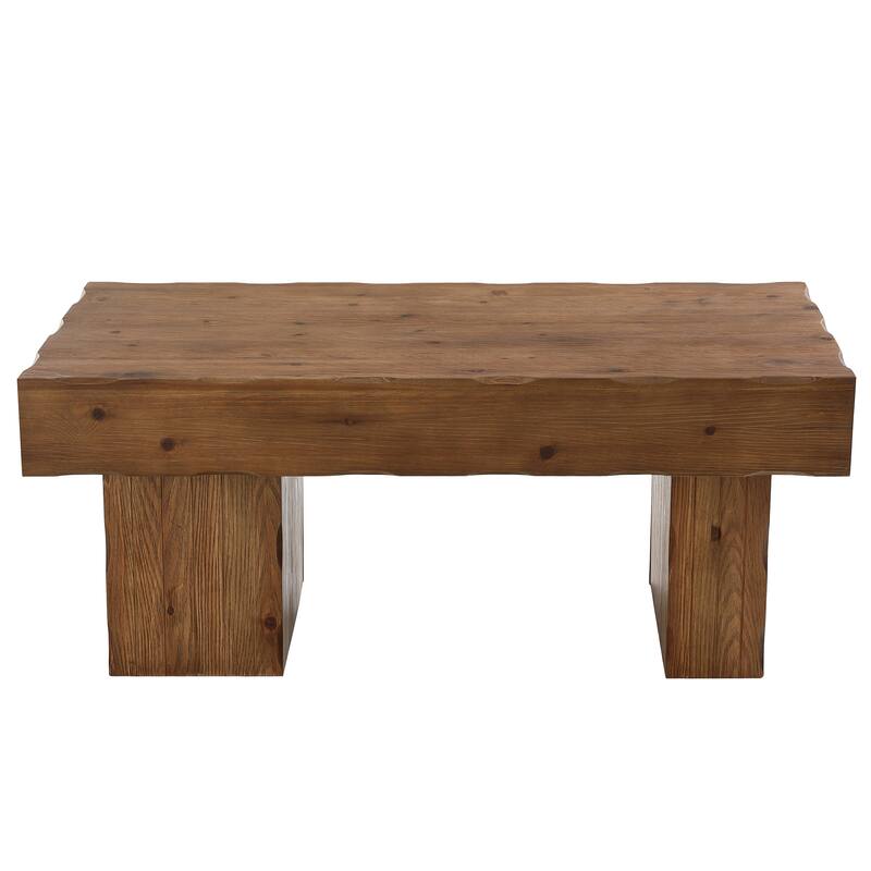 47" Solid Wood Rectangular Coffee Table, Cocktail Tea Center Table for Living Room Office