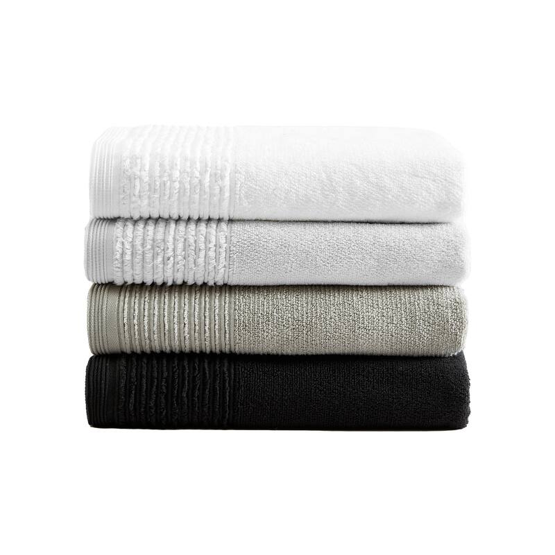Vera Wang Sculpted Pleat Solid Cotton Multi Size Towel Set