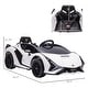 preview thumbnail 5 of 6, 12V Lamborghini Ride-On Car for Kids with Parent Remote, Horn, and USB Music