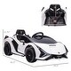 preview thumbnail 4 of 5, White Lamborghini SIAN Kids Ride-On Car, 12V with Remote & Music