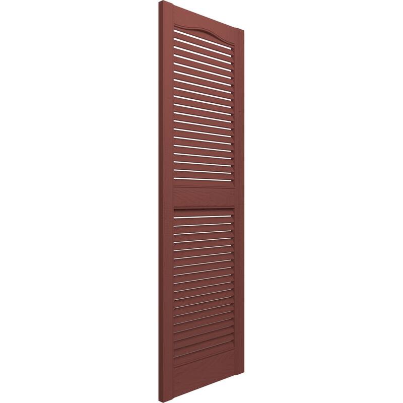 Lifetime, Std. Cathedral Top Ctr Mullion, Open Louver Shutters, (Pair)