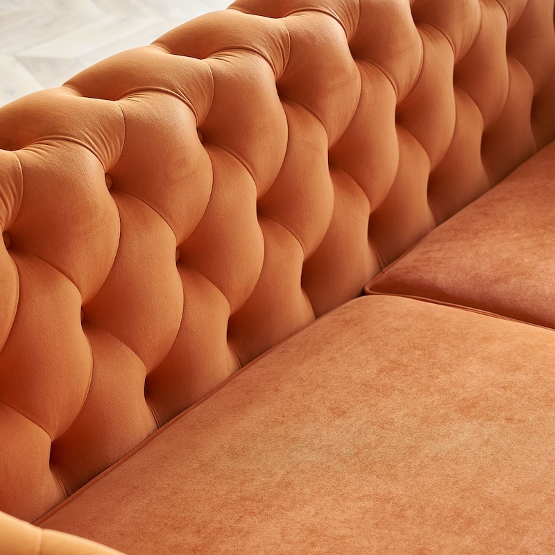 Modern Tufted Velvet Sofa for Living Room