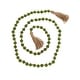 preview thumbnail 11 of 17, Glass Handmade Round Long Beaded Garland with Tassel with Knotted Brown Jute