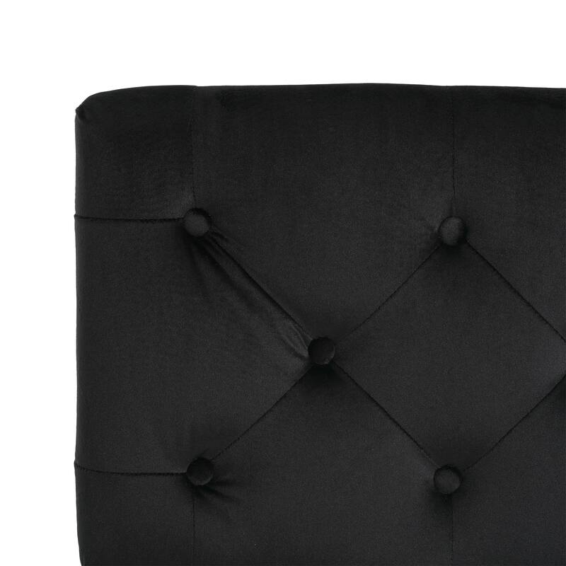 Roomfitters Upholstered Button Tufted Bench with Metal Frame, Entryway or Bedroom Accent Seat