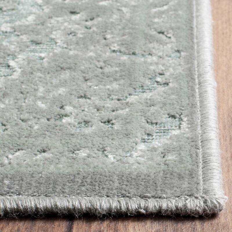 SAFAVIEH Paradise Samija Modern Viscose Rug - 8' x 11'2" - Light Grey/Spruce - Rectangle