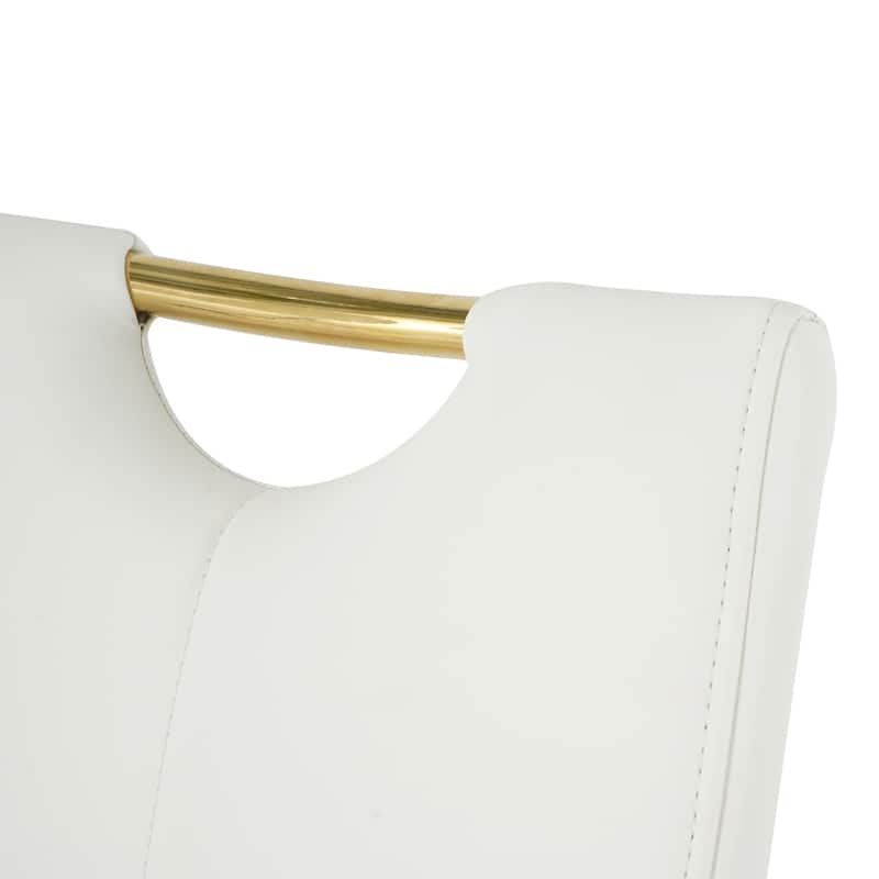 Modern Dining Chairs with Faux Leather Padded Seat