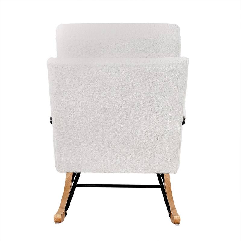 Javlergo Nursery Rocking Chair Upholstered Modern Rocking chair with Wingback & Armrest Tall Back Accent Glider Rocker Chairs