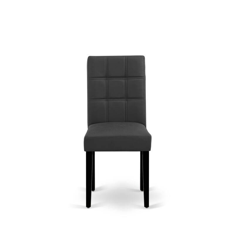 East West Furniture Dining Table Set Contains a Rectangle Kitchen Table and Chairs, Black (Pieces Options)