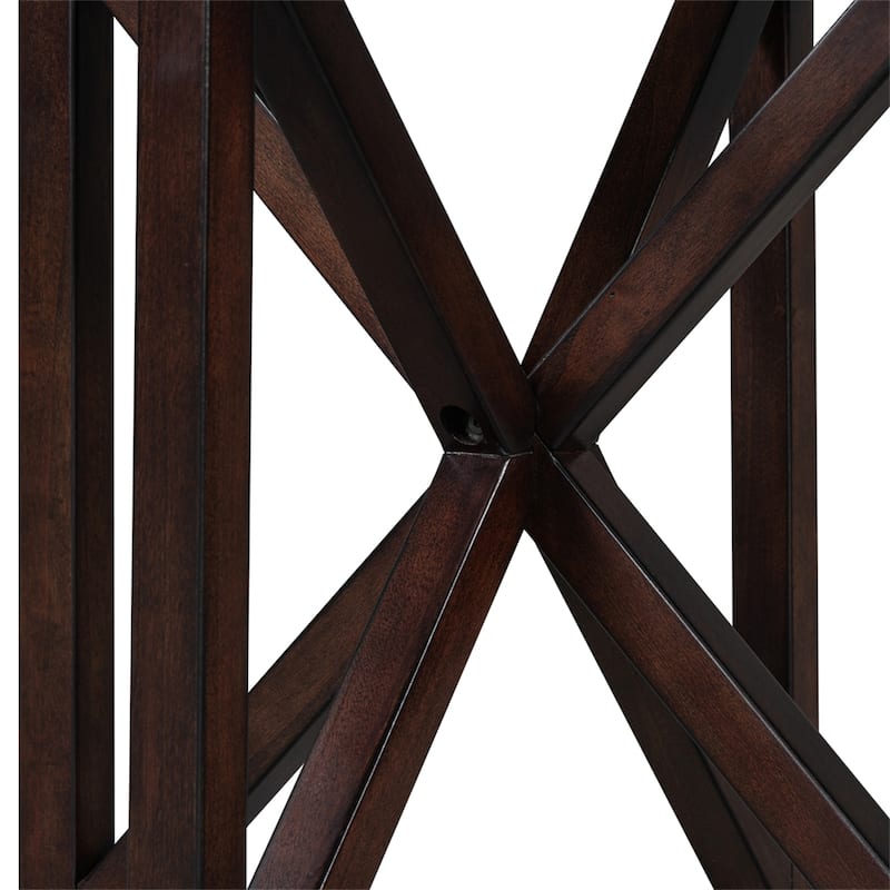 Modern Glass Coffee Table,Solid Wood Base Round Transparent Glass Top