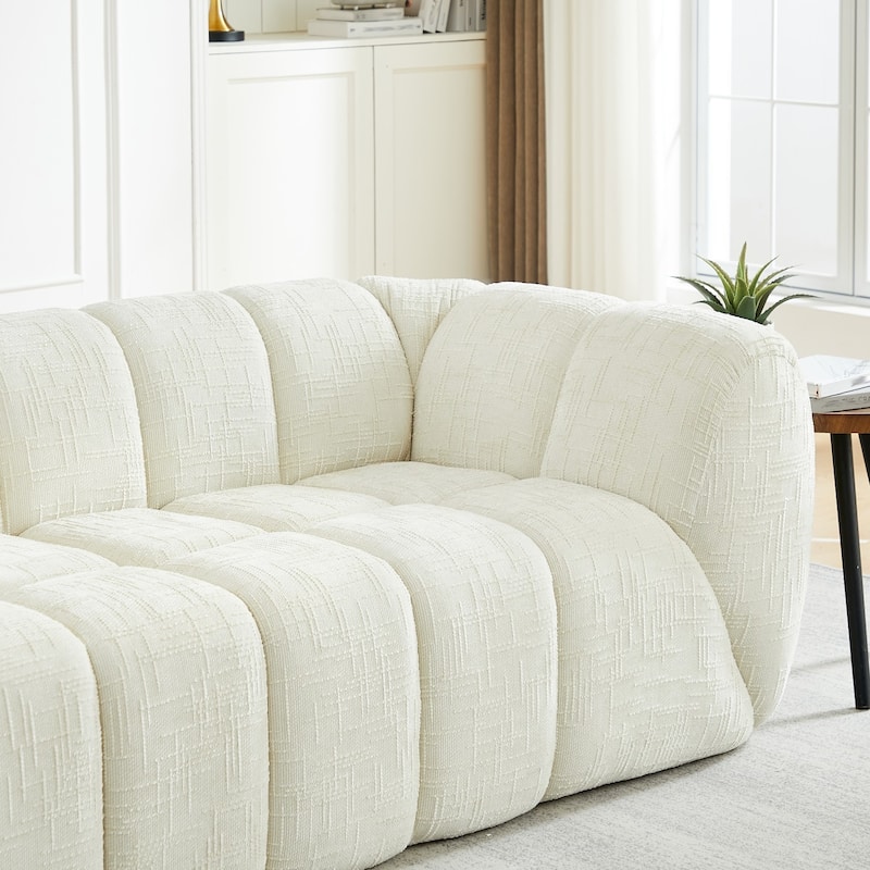 86.5" 3-Seater Chenille Pure Foam Sofa