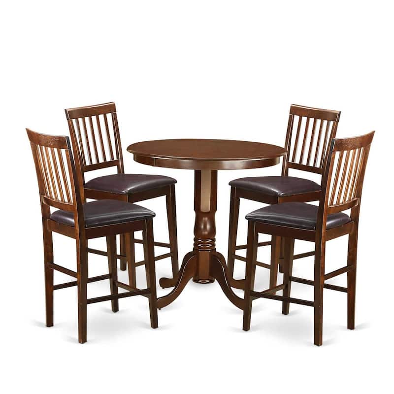 Counter Height Dining Set - 5 Piece Table & Chair Set - Modern Kitchen Dining Room Furniture