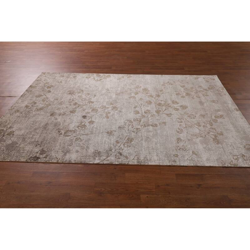 Beige Floral Art & Craft Turkish Area Rug Machine Made Carpet - 5'0" x 7'6"
