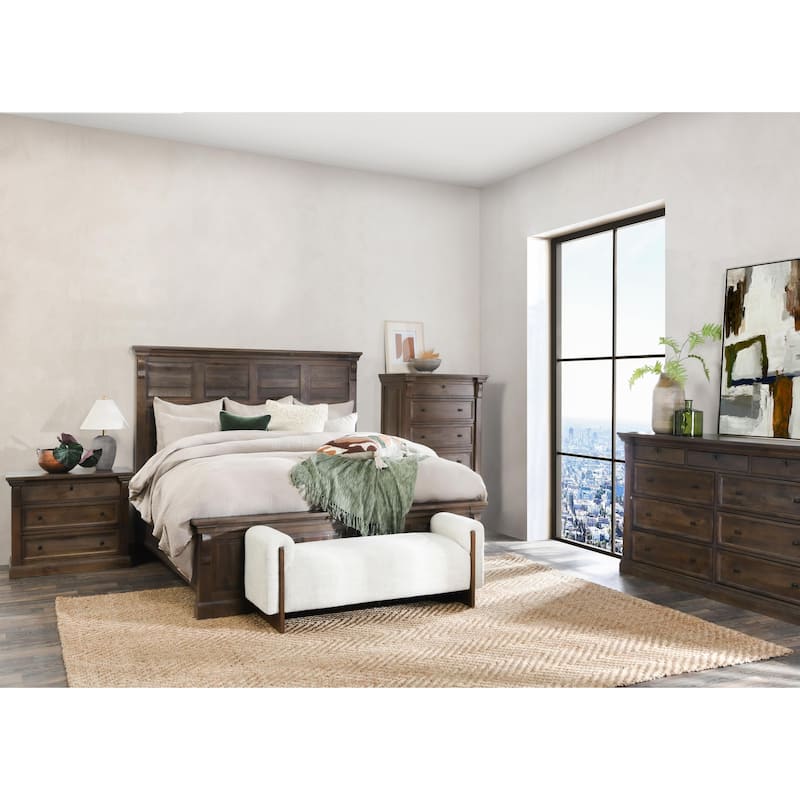 Classic Home Adelaide Nine-Drawer Mango Wood Dresser in Cocoa Brown