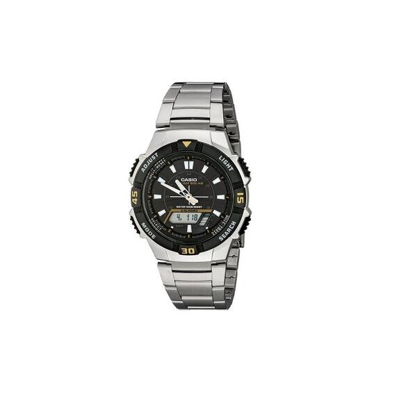 Shop Casio Men S Aqs800wd 1ev Slim Solar Multi Function Analog Digital Watch Overstock 19566512