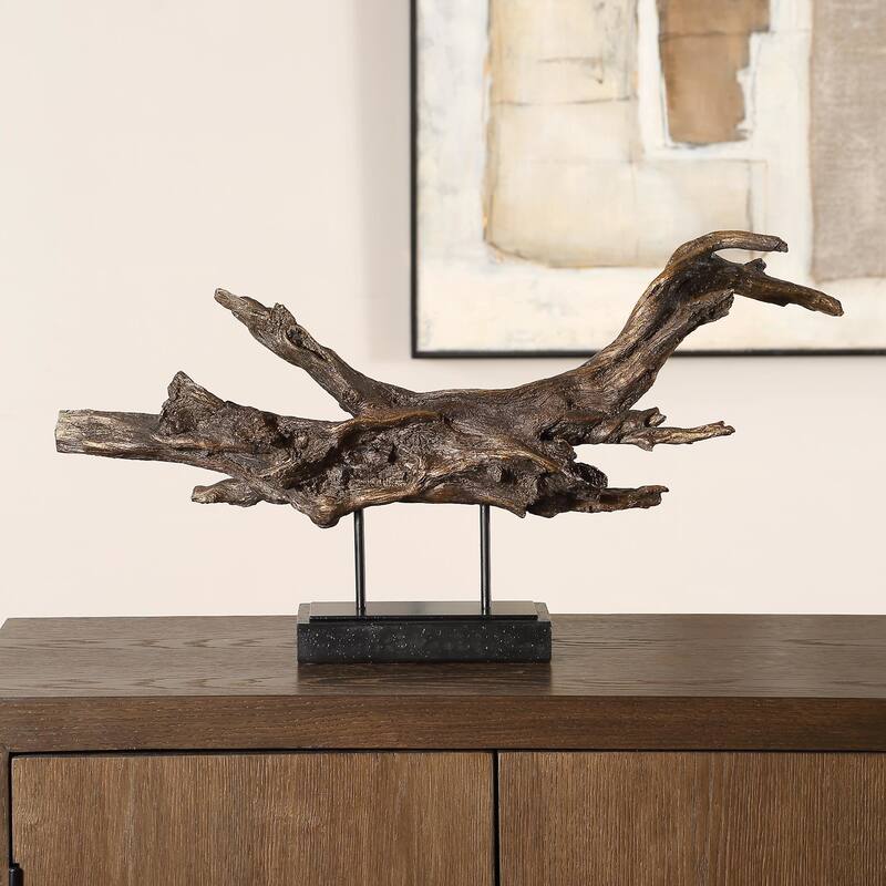 Uttermost 18221 Gilded Branch 13" Tall Metal and Polyresin Nautical