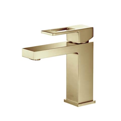 Solid Brass Single-handle Bathroom Vanity Sink Faucet w/ Water Hose