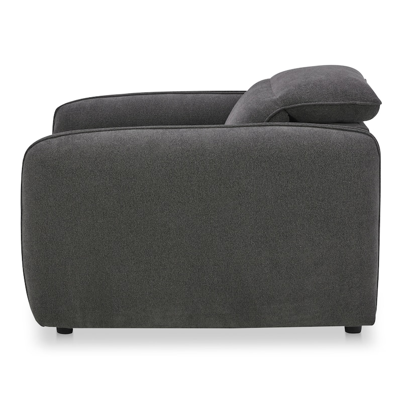 NADAAL STUDIOS Yarrow, Power Recliner Chair, Polyester Upholstery, High-Density Foam Cushions, Dusk Grey