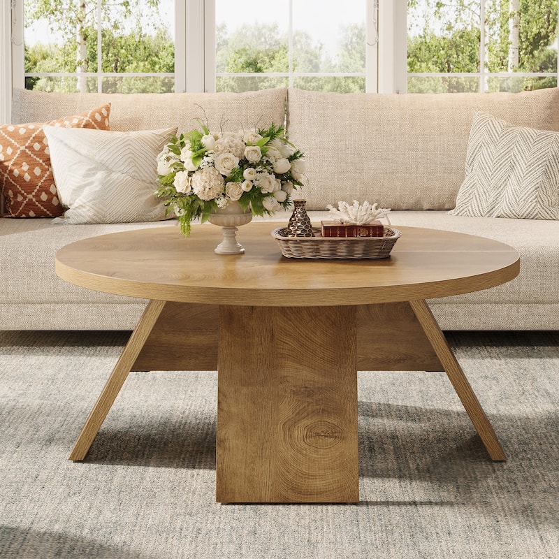 Round Coffee Table with Splayed Legs