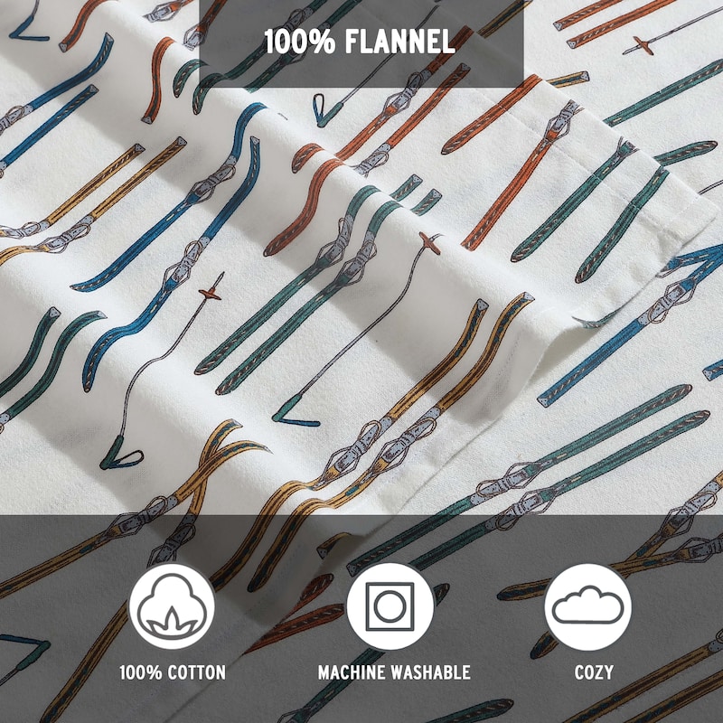 Eddie Bauer Printed Cotton Flannel Sheet Set